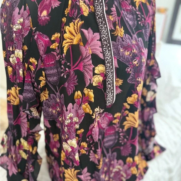 Kobi Halperin Floral Blouse - Black and Purple - Picture 8 of 16